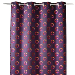 Rideau tamisant en jacquard à motifs de rosaces