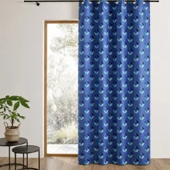 Rideau tamisant en jacquard à motifs de rosaces