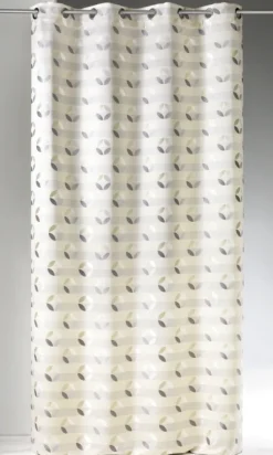 Rideau tamisant en jacquard à motifs de rosaces