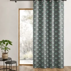 Rideau tamisant en jacquard à motifs de rosaces