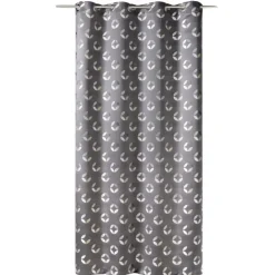 Rideau tamisant en jacquard à motifs de rosaces