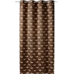 Rideau tamisant en jacquard à motifs de rosaces