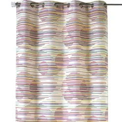 Rideau tamisant en jacquard à motifs graphiques