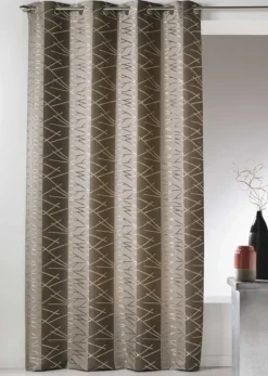 Rideau tamisant en jacquard à rayures verticales design