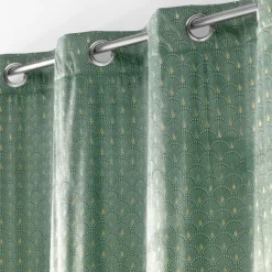 Rideau tamisant en velours print or