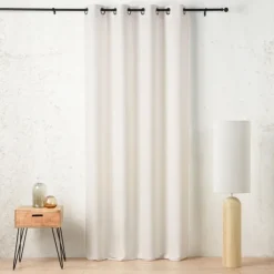 Rideau tamisant à œillets polylin satin