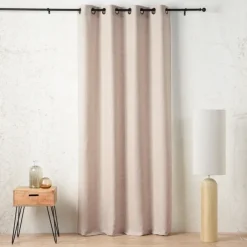 Rideau tamisant à œillets polylin satin