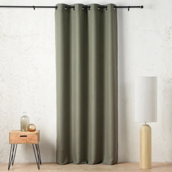 Rideau tamisant à œillets polylin satin