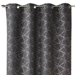 Rideau tamisant jacquard à motifs géométriques