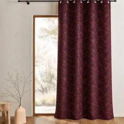 Rideau tamisant jacquard à motifs géométriques