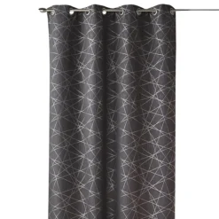 Rideau tamisant jacquard à motifs géométriques