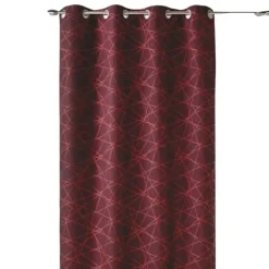 Rideau tamisant jacquard à motifs géométriques