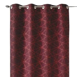 Rideau tamisant jacquard à motifs géométriques