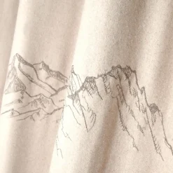 Rideau tamisant montagne à œillets effet lainage