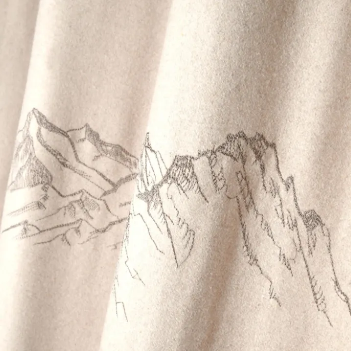 Rideau tamisant montagne à œillets effet lainage