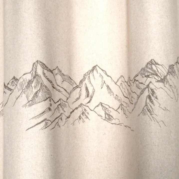 Rideau tamisant montagne à œillets effet lainage