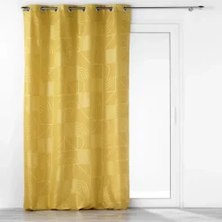 Rideau tamisant à motifs métallisés