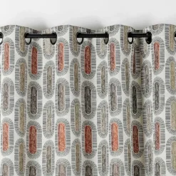 Rideau tamisant motifs rétro