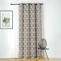 Rideau tamisant motifs rétro