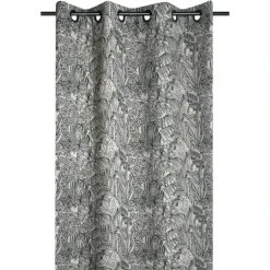Rideau tamisant motif végétal exotique