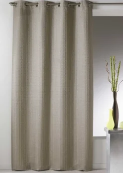 Rideau tamisant épais en jacquard uni à reliefs