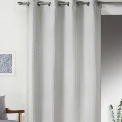 Rideau tamisant épais en jacquard uni à reliefs