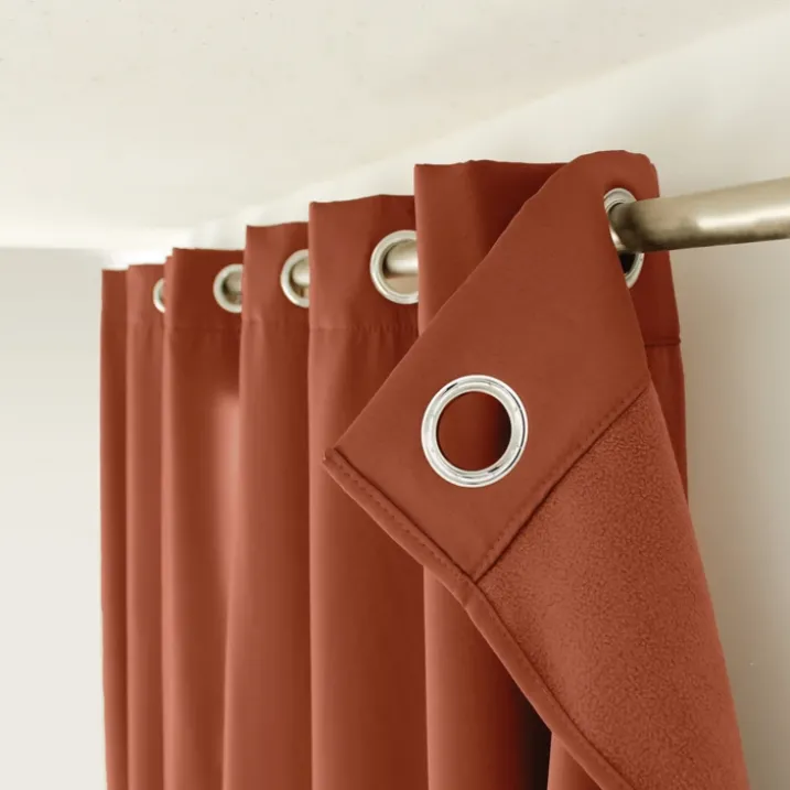 Rideau thermique en microfibre doublée
