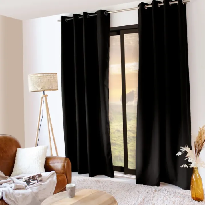 Rideau thermique en microfibre doublée