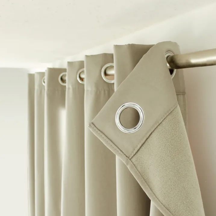 Rideau thermique en microfibre doublée