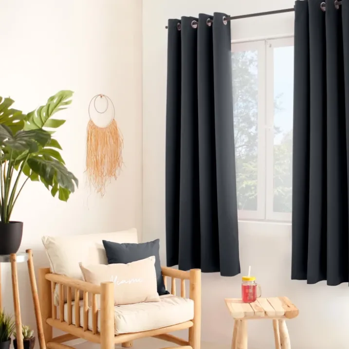 Rideau thermique en microfibre doublée