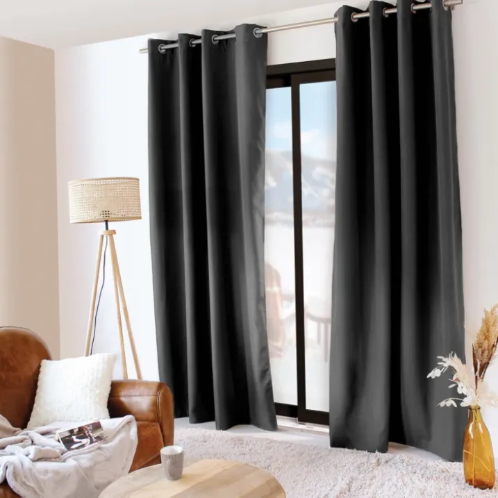 Rideau thermique en microfibre doublée