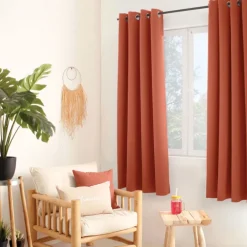 Rideau thermique en microfibre doublée