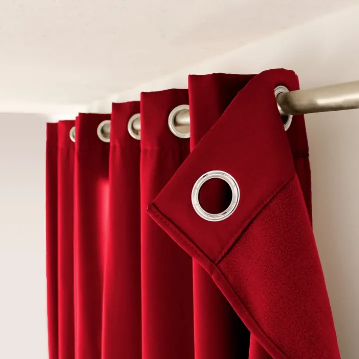Rideau thermique en microfibre doublée
