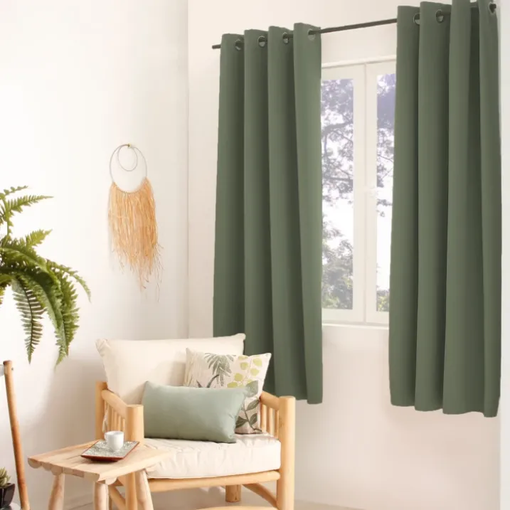 Rideau thermique en microfibre doublée