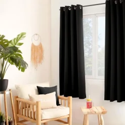 Rideau thermique en microfibre doublée