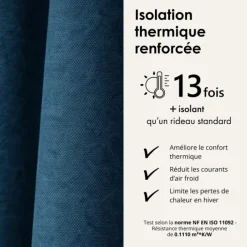 Rideau thermique phonique et semi occultant KONFOR
