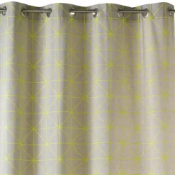 Rideau toile de coton à imprimés graphiques