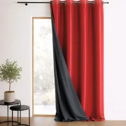 Rideau uni shantung 100% occultant 3 couches
