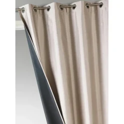 Rideau uni shantung 100% occultant 3 couches