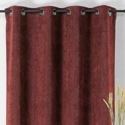 Rideau velours plat à oeillets
