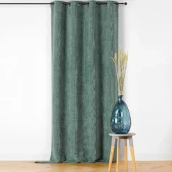 Rideau velours plat à oeillets