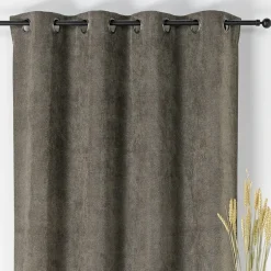 Rideau velours plat à oeillets