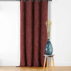 Rideau velours plat à oeillets