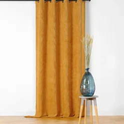 Rideau velours plat à oeillets