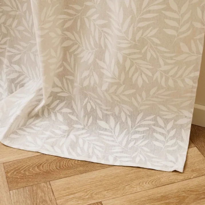Rideau vintage feuillage tissé