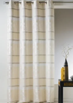 Rideaux en jacquard à rayures horizontales