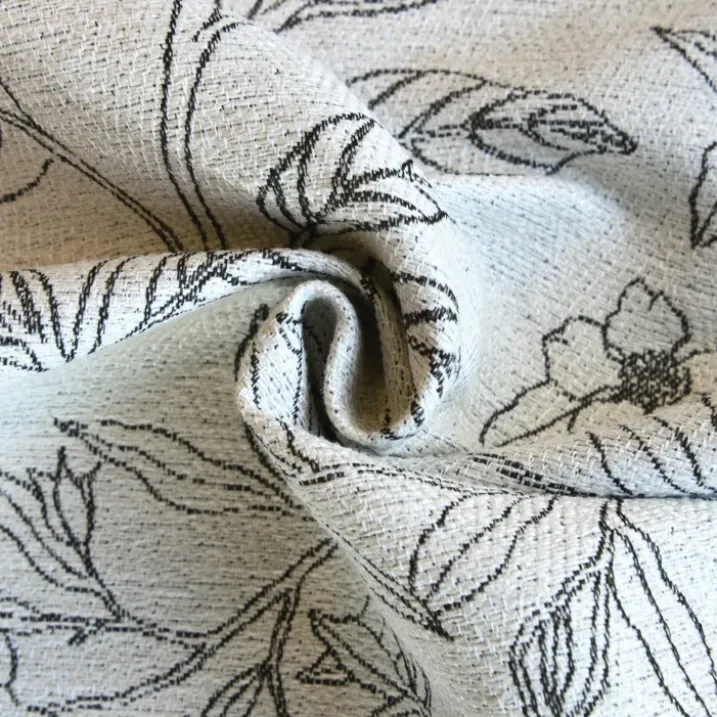 Rideaux Jacquard imprimé floral et perroquets