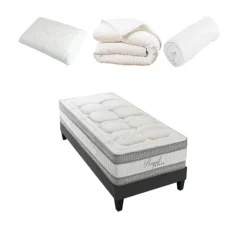 ROYAL 5* - Matelas mémoire de forme + sommier + accessoires