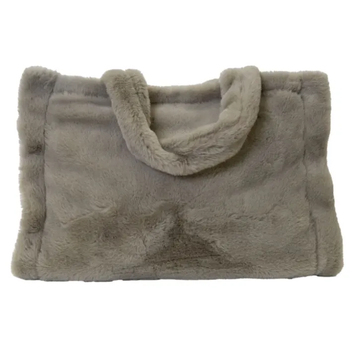 Sac cabas effet doudou avec fermeture aimantée
