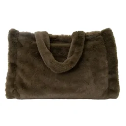 Sac cabas effet doudou avec fermeture aimantée